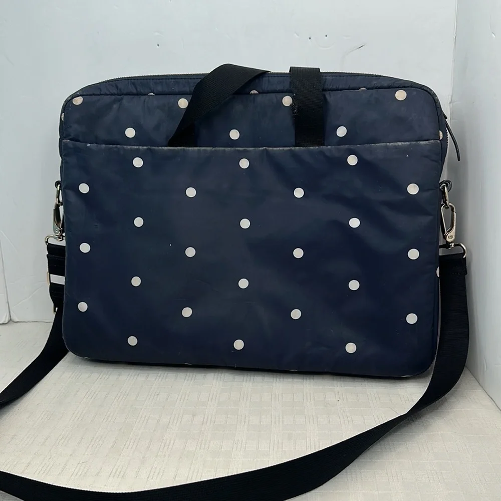 Kate Spade Celebration Dot 15 Inch Laptop Commuter Bag- Rich Navy